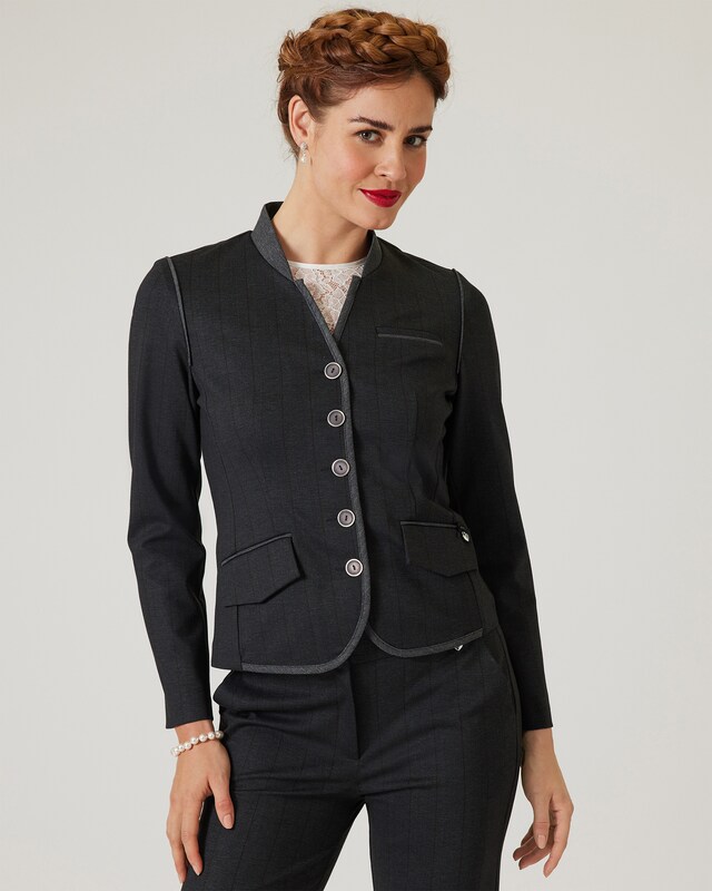 Blazer mit Nadelstreifen