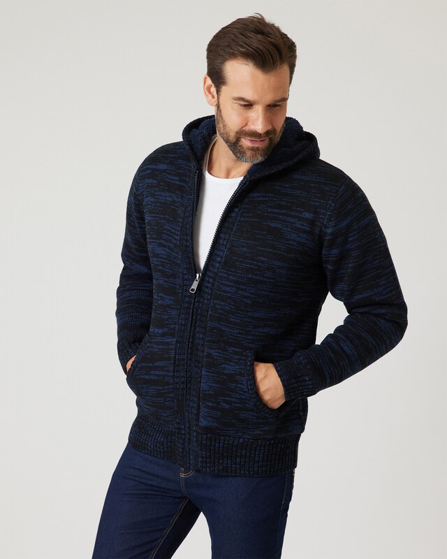Strickjacke mit Teddy-Details