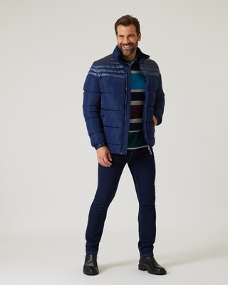 Steppjacke mit Metallic-Details
