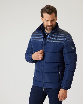 Steppjacke mit Metallic-Details