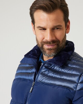 Steppjacke mit Metallic-Details