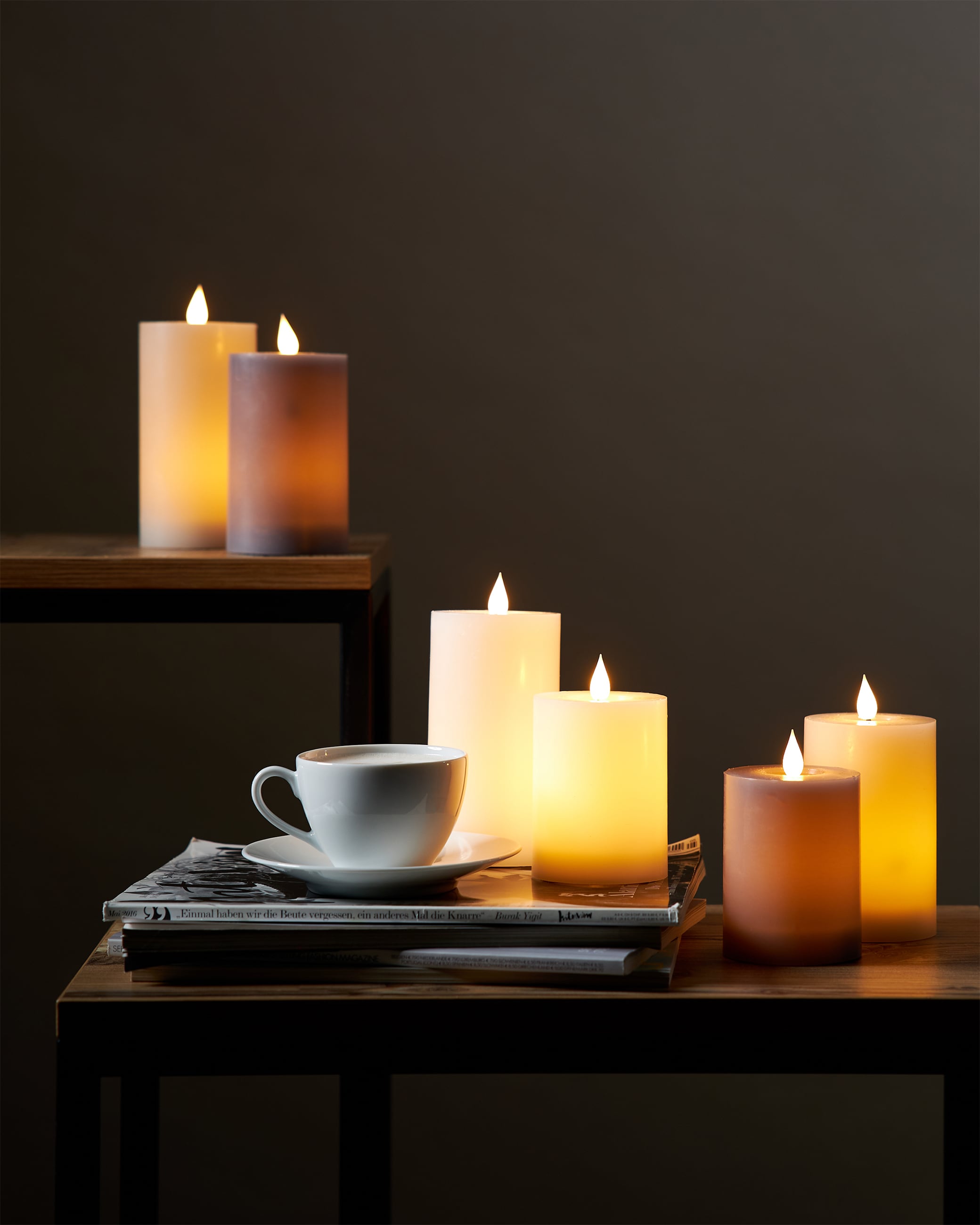 LED Stumpenkerzen Mix 6er-Set