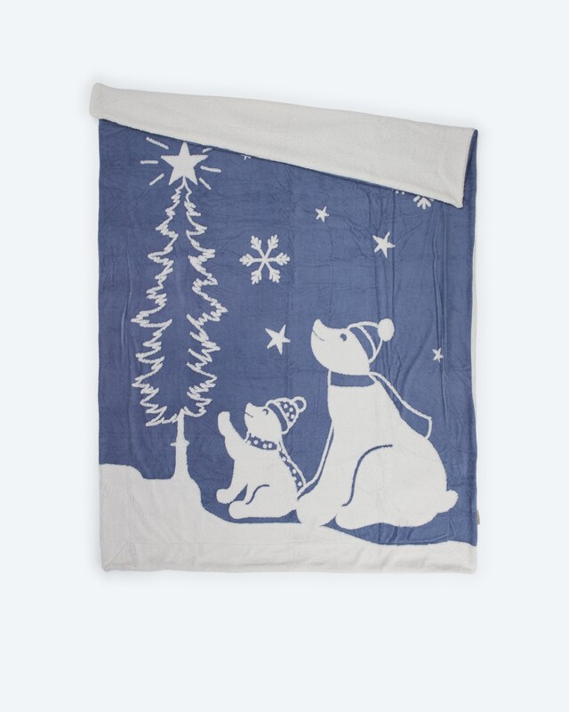 Lammfell-Jacquard-Wendedecke Winter