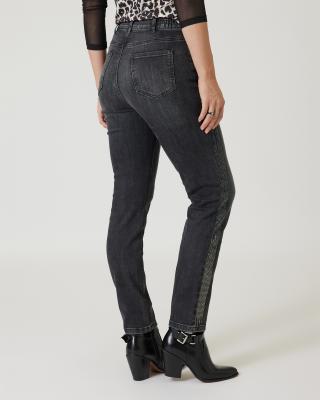 5-Pocket-Jeans mit Strassstreifen