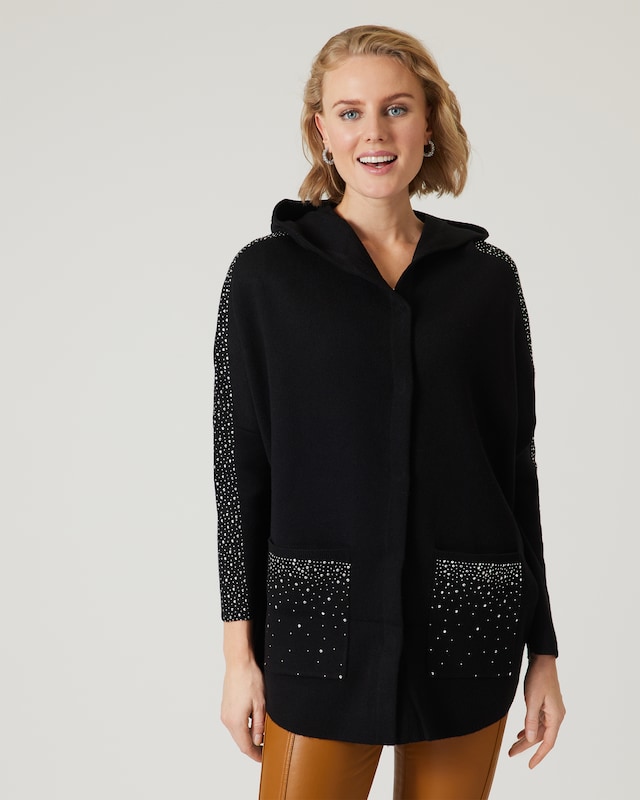 Cardigan mit Strassdekor