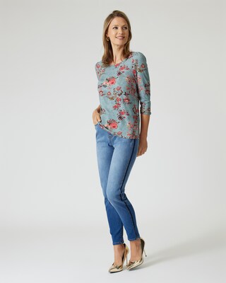 Shirt mit U-Boot-Ausschnitt