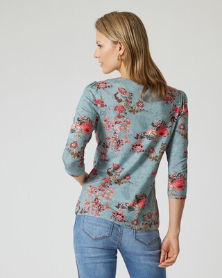 Shirt mit U-Boot-Ausschnitt