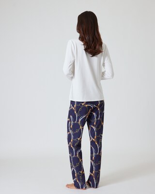 Pyjama mit Foulard-Druck
