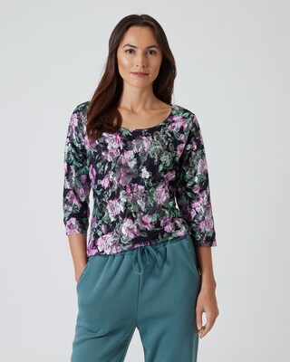 Spitzenshirt "Shiny Flower"
