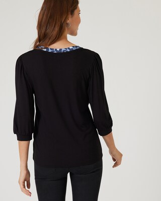 Shirt mit Leoblende