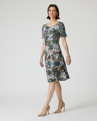 A-Linienkleid mit Paisley-Druck