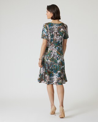 A-Linienkleid mit Paisley-Druck