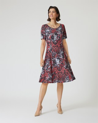 A-Linienkleid mit Alloverdruck