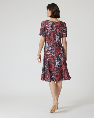 A-Linienkleid mit Alloverdruck