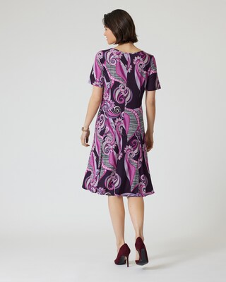 A-Linienkleid mit Paisley-Print