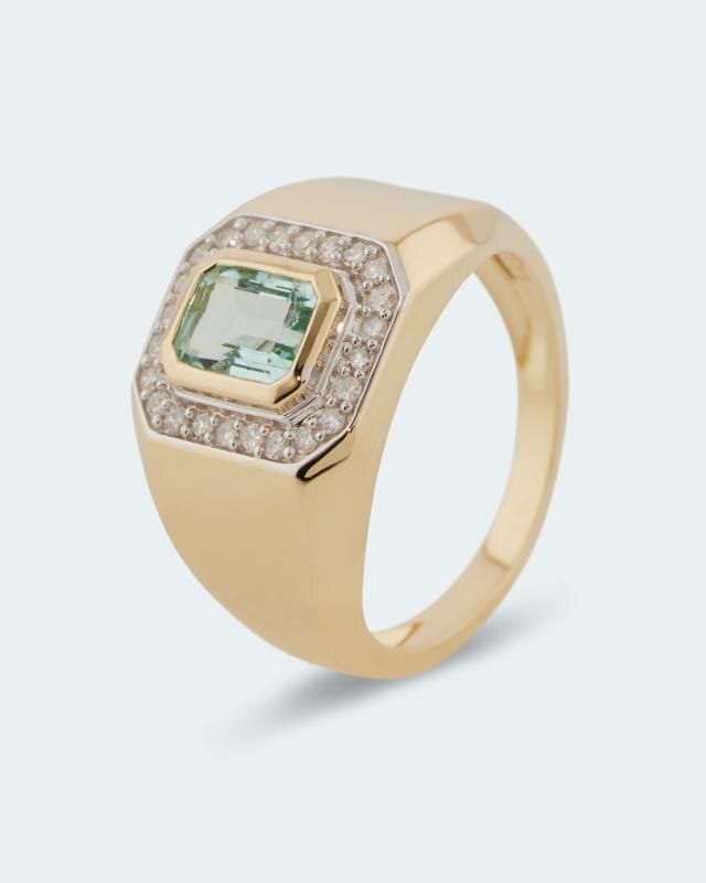 Produktabbildung für Ring mit Smaragd und Diamanten