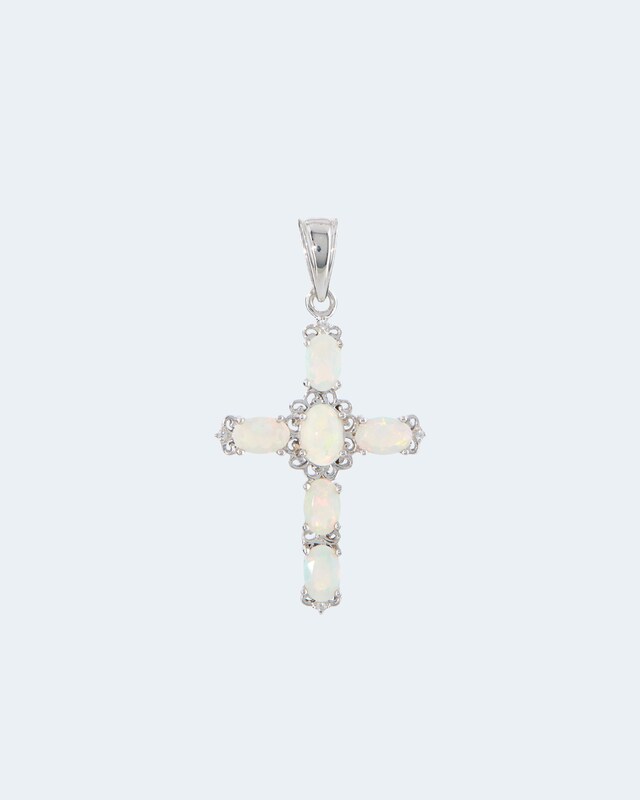 Kreuzanhänger mit äthiopischem Opal