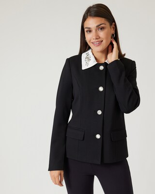 Ponte Royal Blazer mit Schmuckblüten