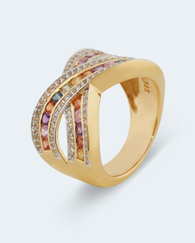 Ring mit Multi-Saphir