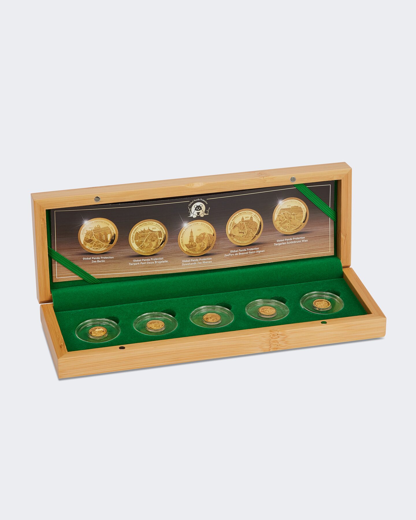 Produktabbildung für Goldmünzen 5er-Set Panda Zoos