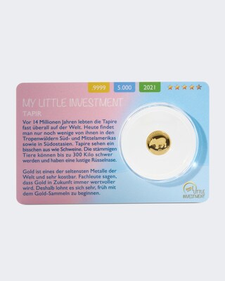 Goldmünze Gold Coin Card Tapir 2021