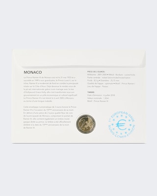 2 € Numisbrief 15.Todestag Rainier III.