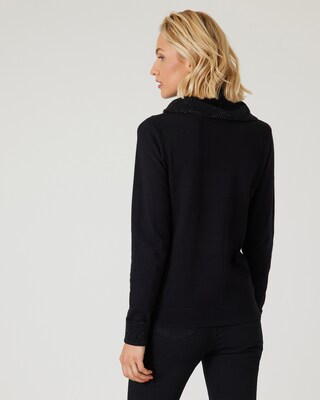 Pullover mit Strasskragen