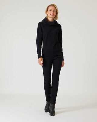 Pullover mit Strasskragen