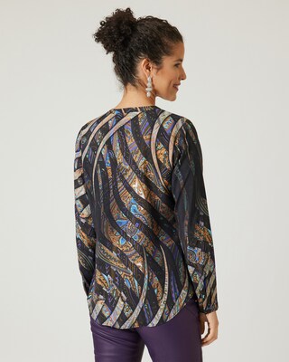 Bluse mit Allover-Druck