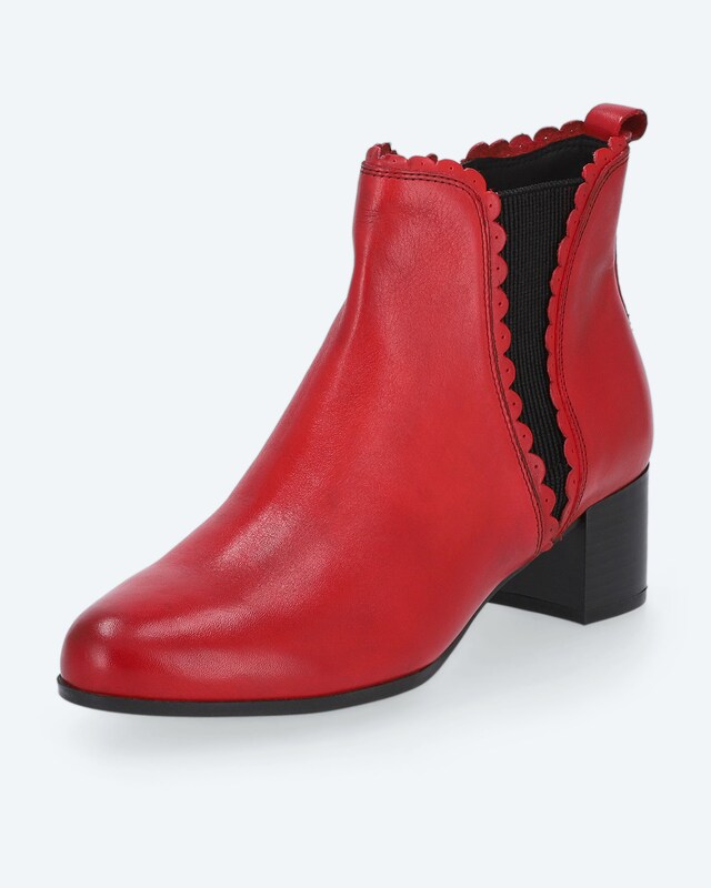 Stiefelette mit Lederrüschen