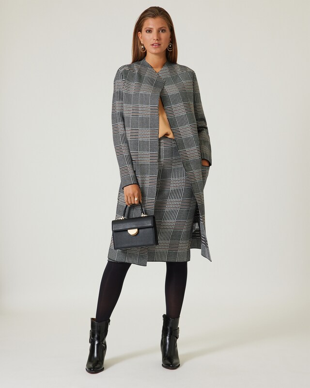 Strickmantel "Glencheck"