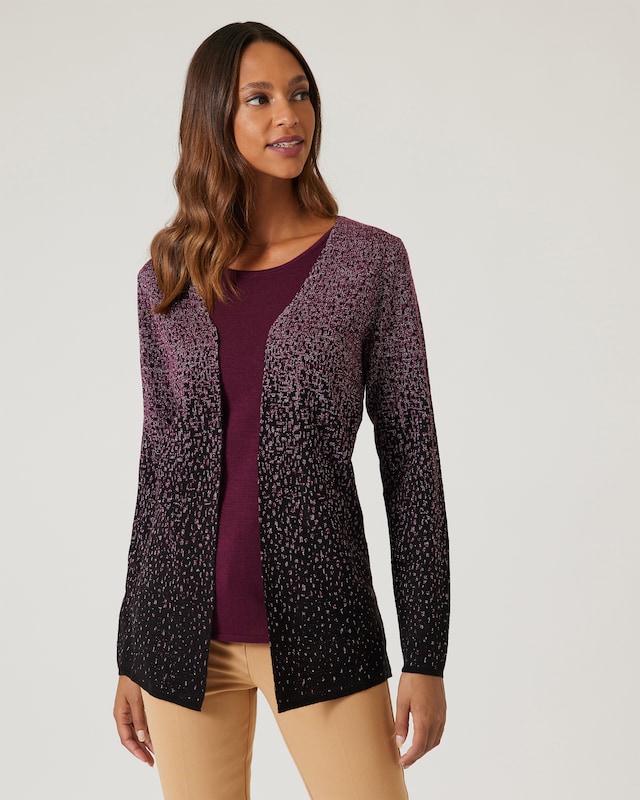 2-in-1 Pullover mit Glanzgarn