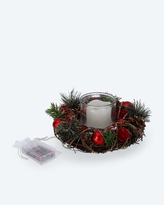 Weihnachtliche LED-Tischdekoration