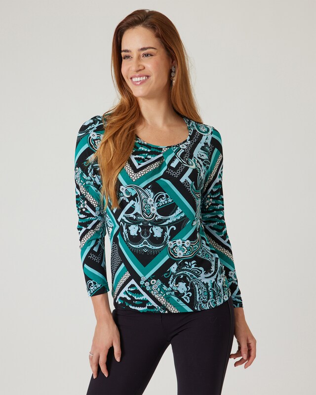 Shirt mit Tuchdruck