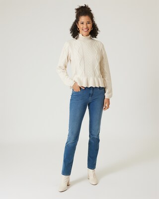 Couture Pullover mit Zopfstrickmuster