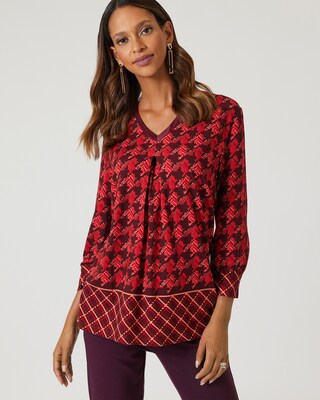Shirt mit Hahnentritt Print