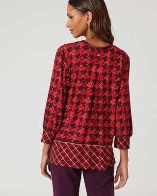Shirt mit Hahnentritt Print
