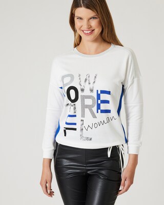 Sweatshirt mit Statement-Print