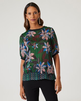 Shirt mit Chiffoneinsatz