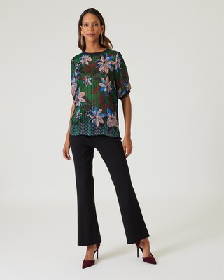 Shirt mit Chiffoneinsatz