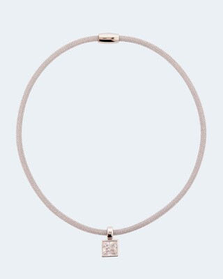 Flechtcollier mit Zirkonia