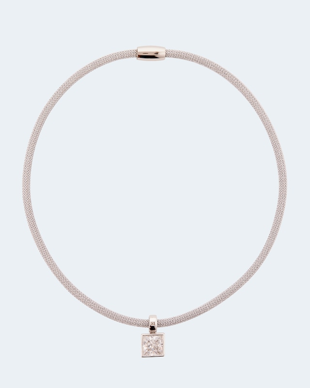 Flechtcollier mit Zirkonia