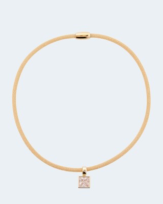 Flechtcollier mit Zirkonia
