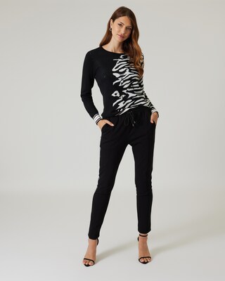 Jacquardpullover mit Animal-Design