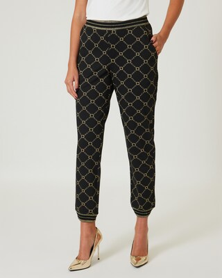 Strickhose mit Kettendruck
