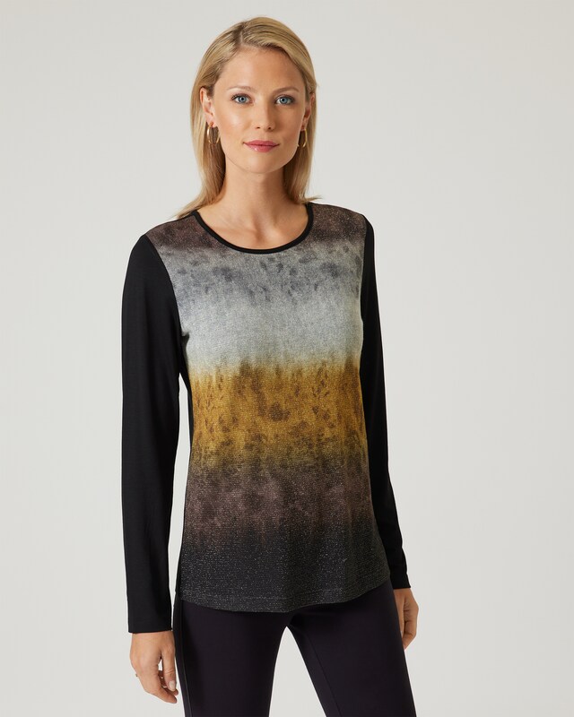 Shirt mit Dip-Dye-Print