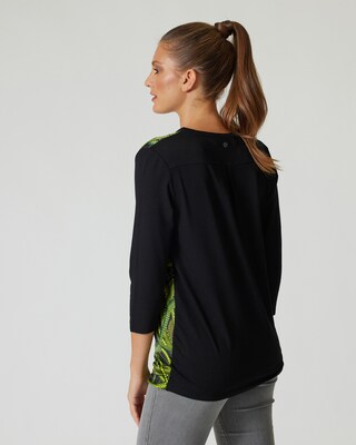 Shirt mit Seideneinsatz
