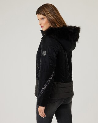 Edeljacke im Materialmix