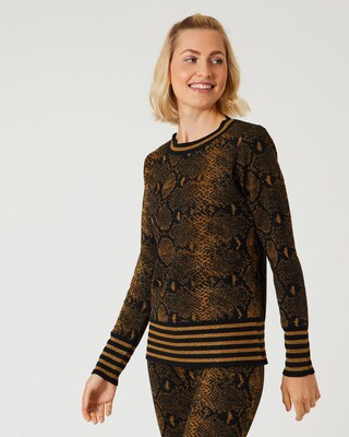 Strickpullover mit Glanzgarneffekt