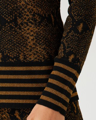 Strickpullover mit Glanzgarneffekt